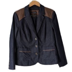 Vintage Western Stretch Denim Women's Blazer Size 10